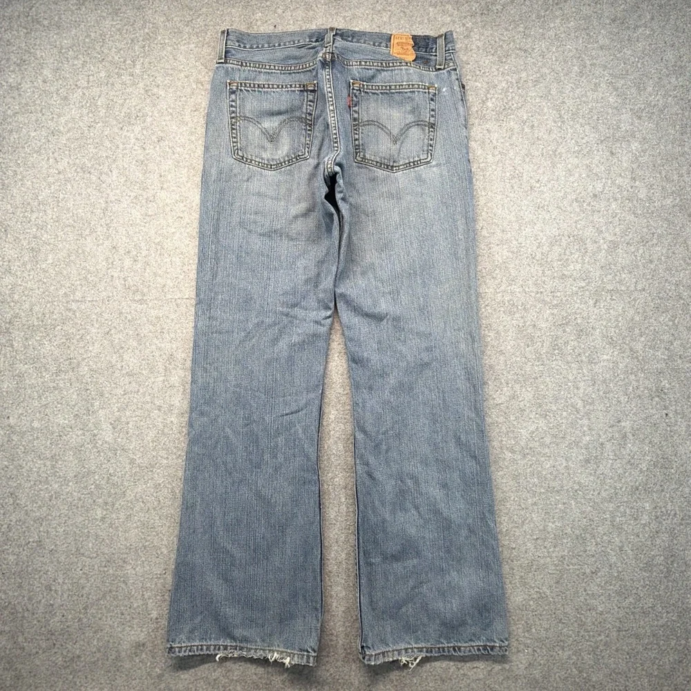 Levis 527 Low Rise Bootcut Boot Men's 34x34 (Fits 34x33) Faded Distressed
